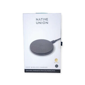 Native Union Leather Drop Wireless Charger – Black – NWT